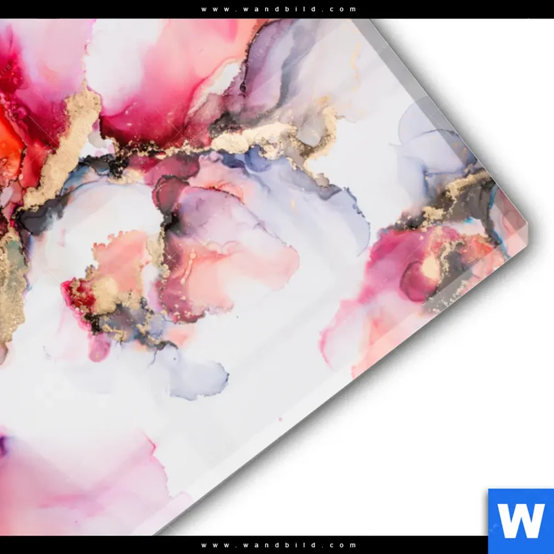 Acrylglasbild | Fluid Art - Blüten der Fantasie | Querformat