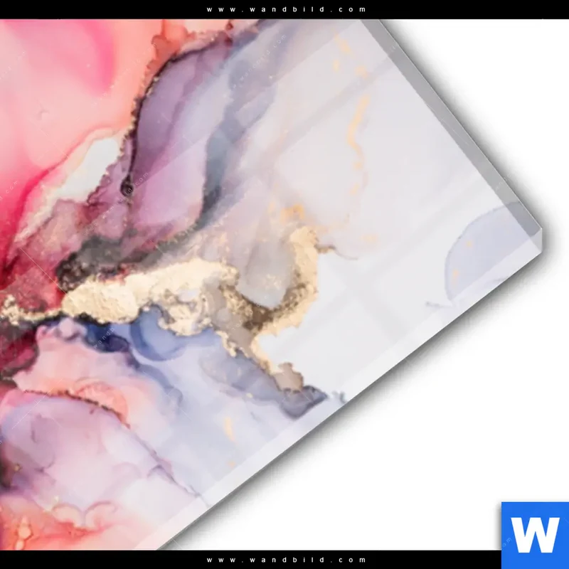 Acrylglasbild | Fluid Art - Blüten der Fantasie | Schmal
