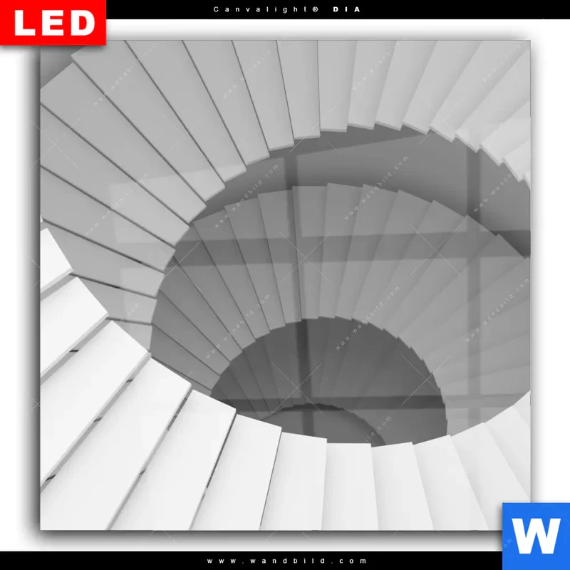 Wechselmotiv Acrylglas Canvalight® DIA | Spirale der Moderne | Quadrat