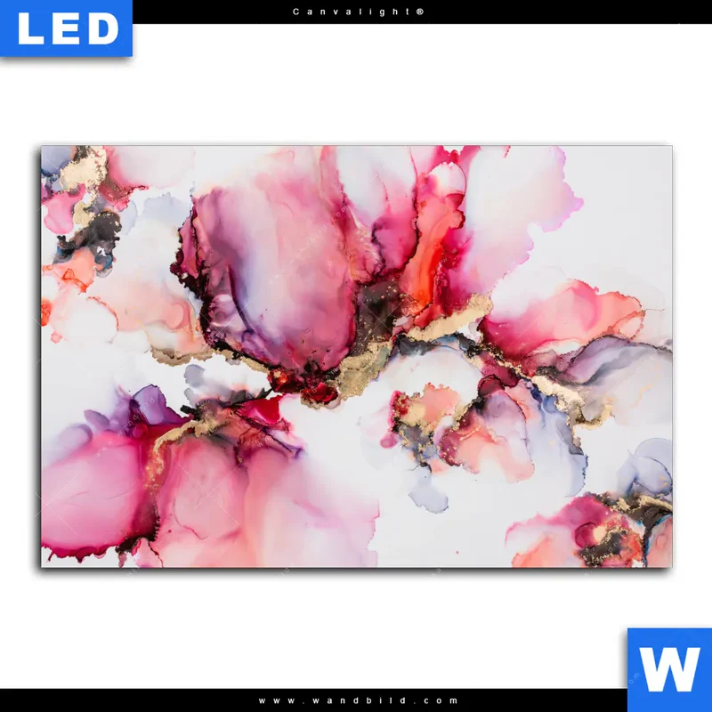 Canvalight® Leuchtbild | Fluid Art - Blüten der Fantasie | Querformat
