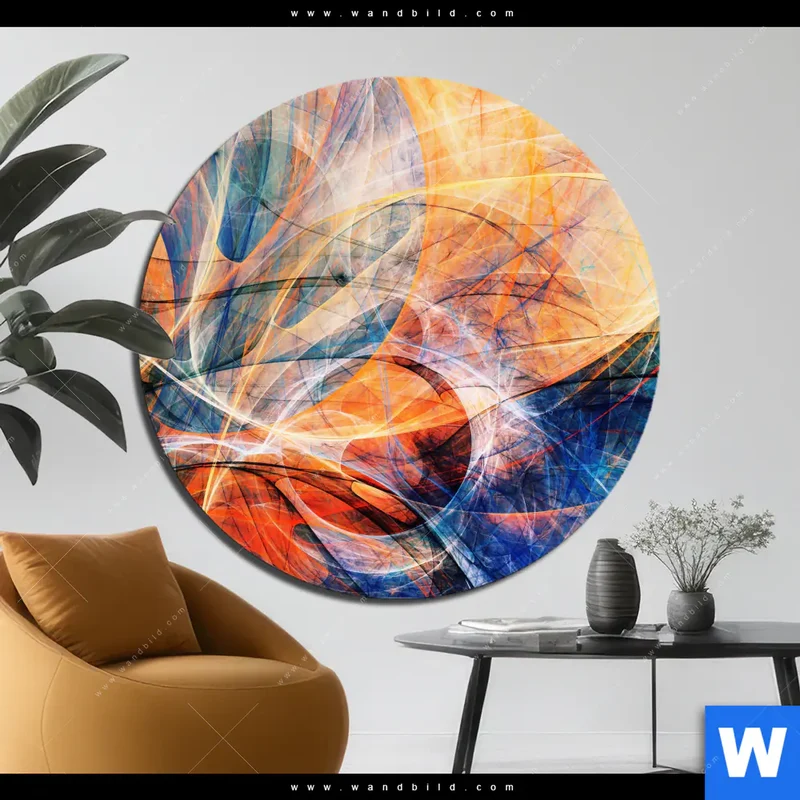 Alu-Dibond Bild | Abstrakte Harmonie | Rund