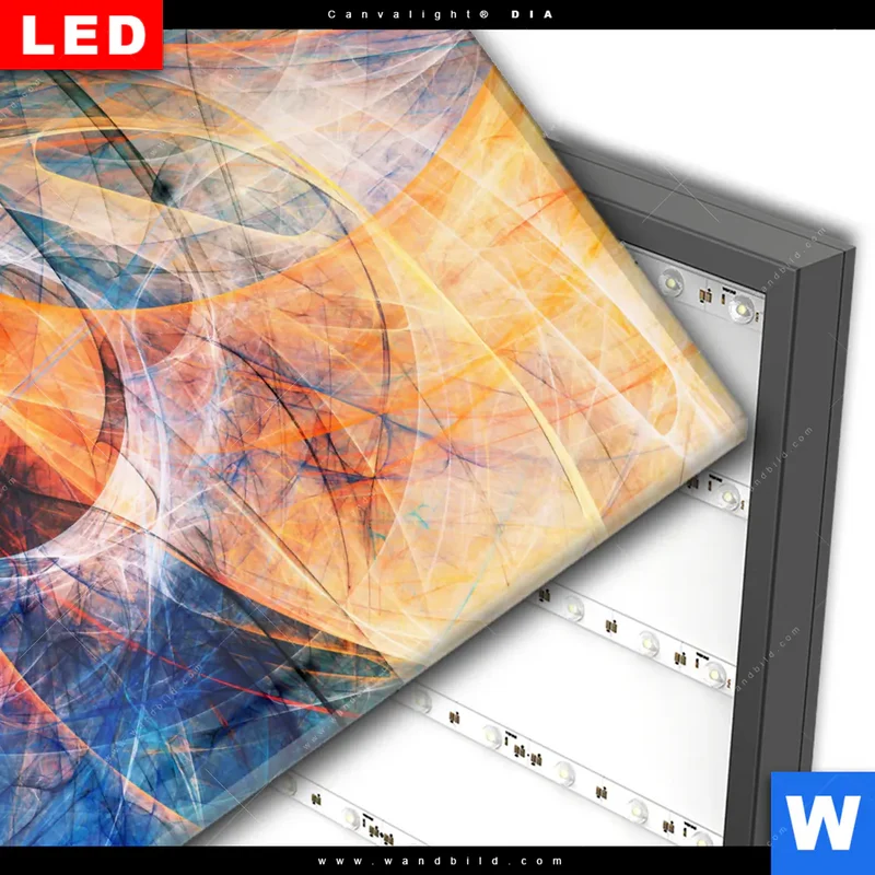Wechselmotiv Acrylglas Canvalight® DIA | Abstrakte Harmonie | Quadrat