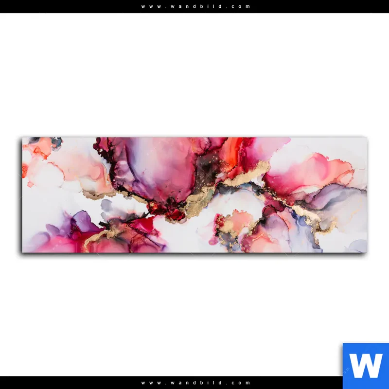 Poster | Fluid Art - Blüten der Fantasie | Panorama