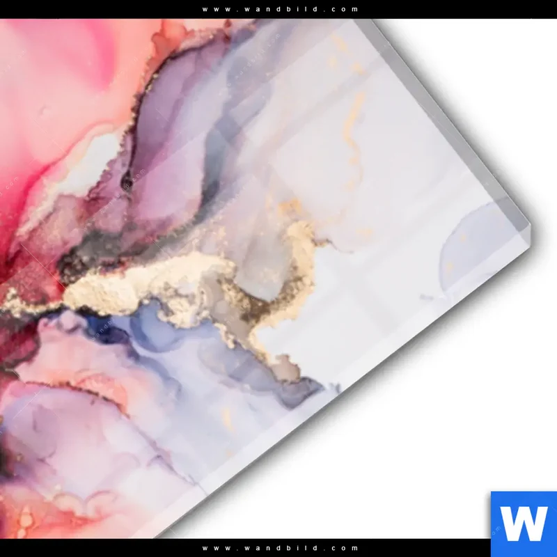 Acrylglasbild | Fluid Art - Blüten der Fantasie | Panorama