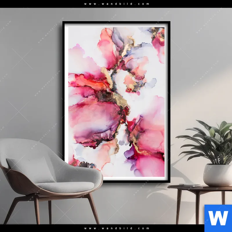 Poster | Fluid Art - Blüten der Fantasie | Hochformat
