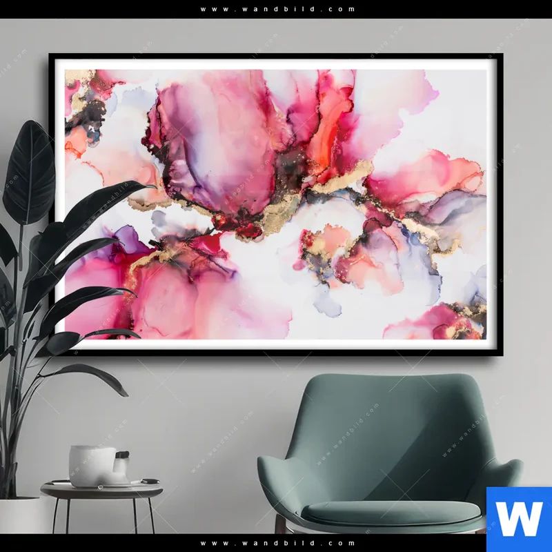 Poster | Fluid Art - Blüten der Fantasie | Querformat