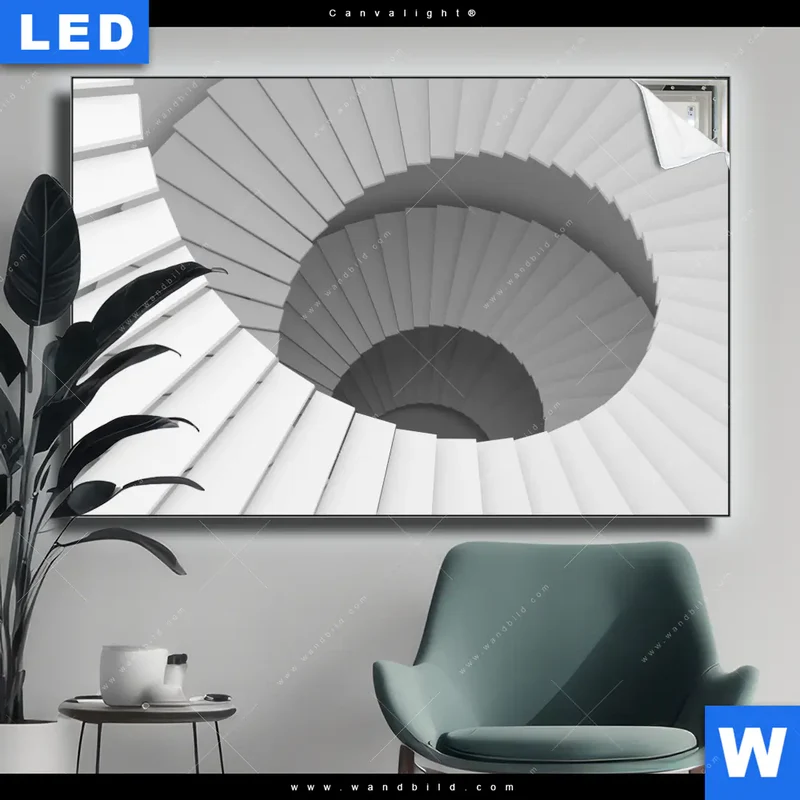 Canvalight® Leuchtbild | Spirale der Moderne | Querformat