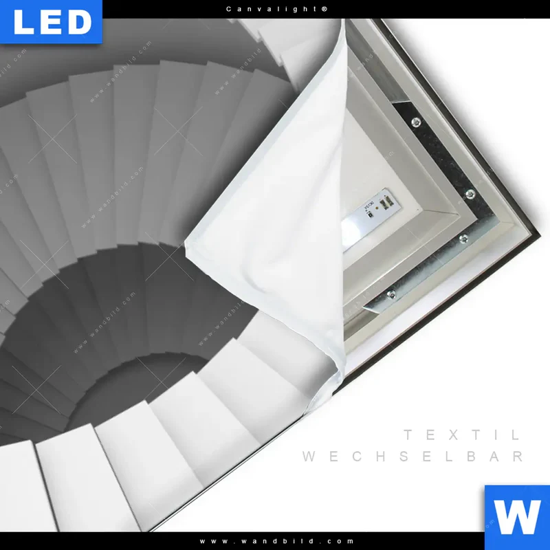 Canvalight® Leuchtbild | Spirale der Moderne | Querformat