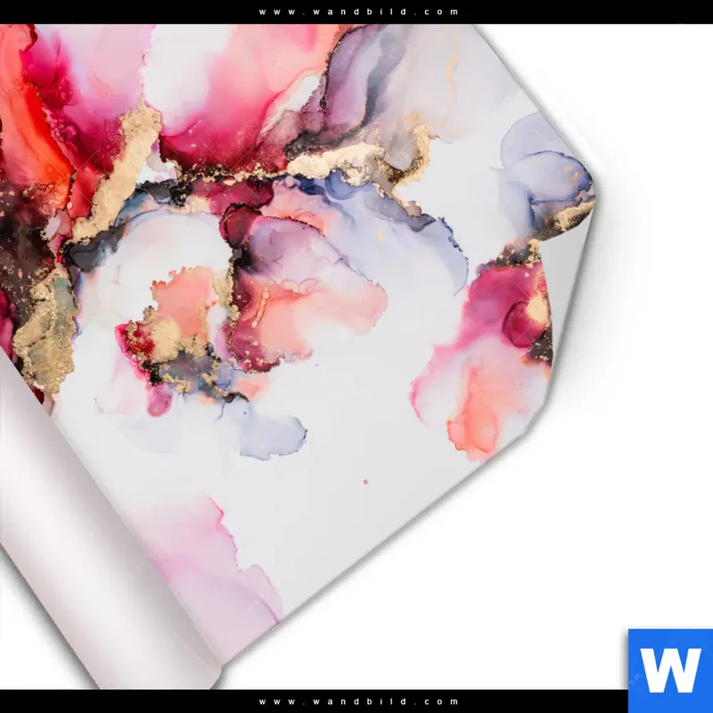 Poster | Fluid Art - Blüten der Fantasie | Quadrat