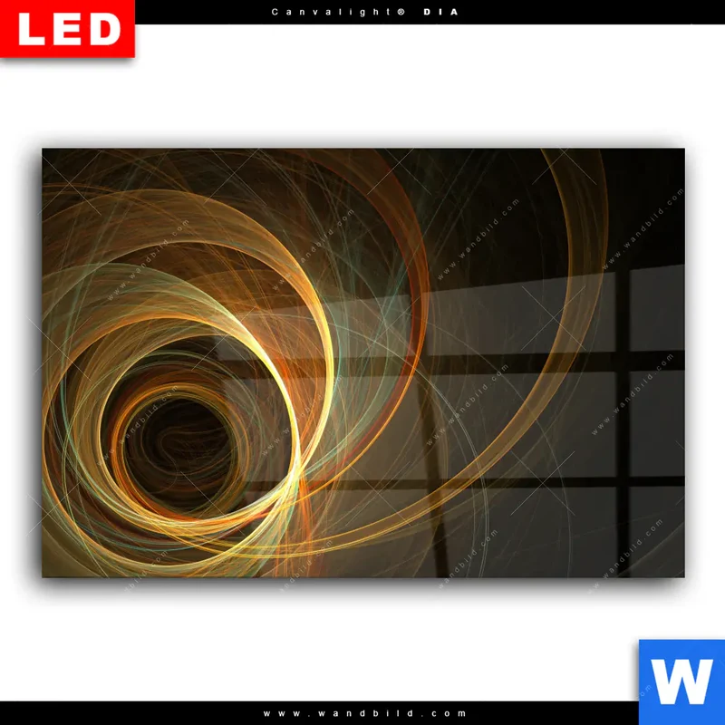 Wechselmotiv Acrylglas Canvalight® DIA | Lichtmalerei - Strudel der Energie | Querformat