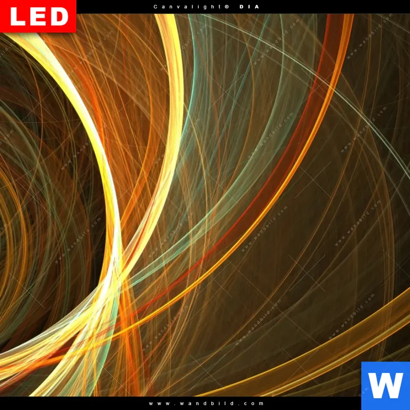 Wechselmotiv Acrylglas Canvalight® DIA | Lichtmalerei - Strudel der Energie | Querformat