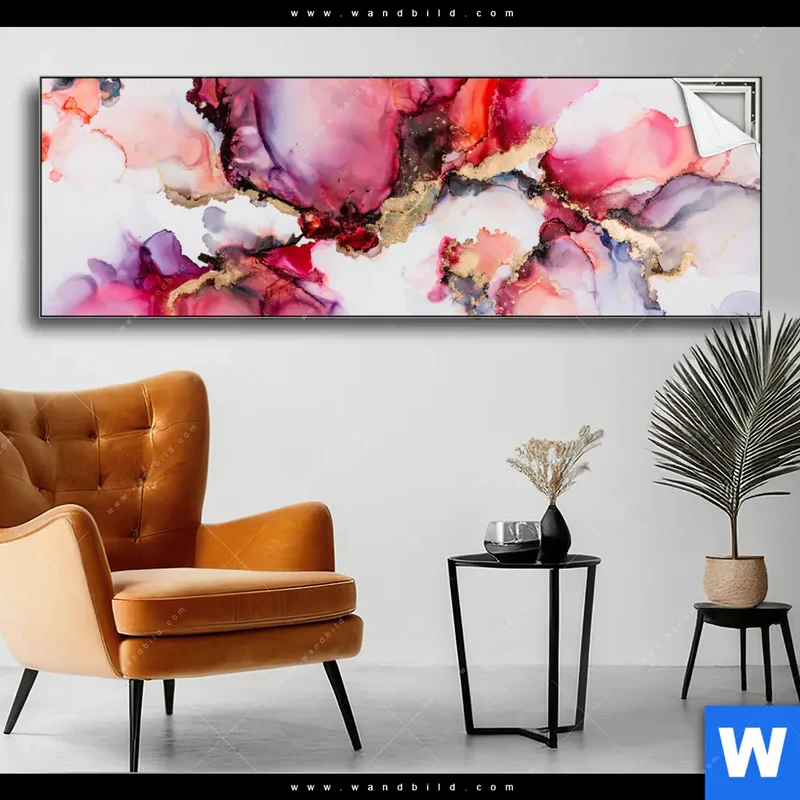Spannbild | Fluid Art - Blüten der Fantasie | Panorama