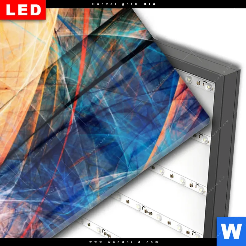 Wechselmotiv Acrylglas Canvalight® DIA | Abstrakte Harmonie | Schmal