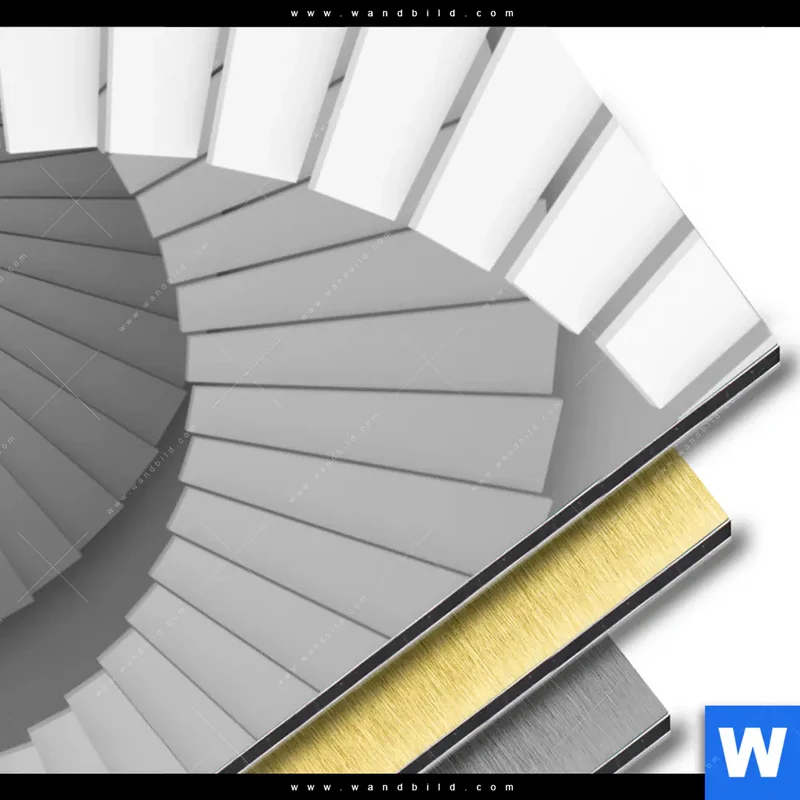 Aluminiumbild gebürstet | Spirale der Moderne | Hochformat