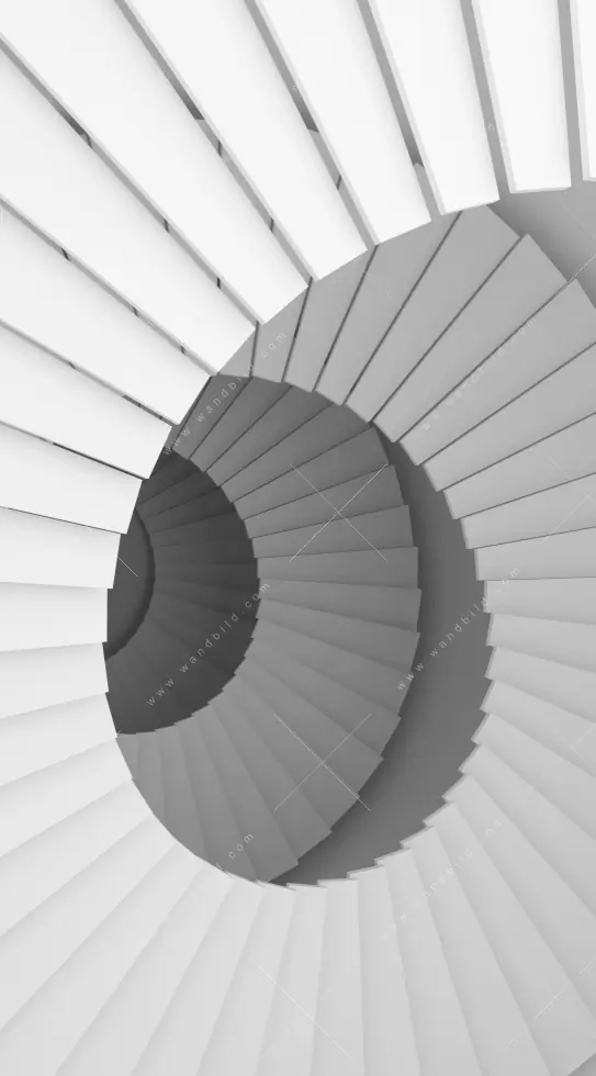 Aluminiumbild gebürstet | Spirale der Moderne | Hochformat