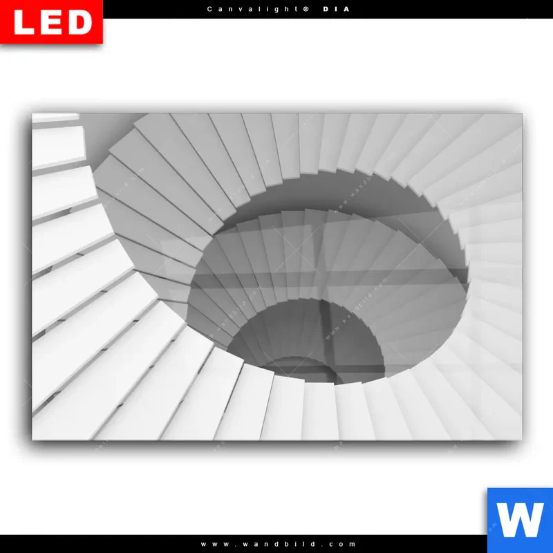 Wechselmotiv Acrylglas Canvalight® DIA | Spirale der Moderne | Querformat