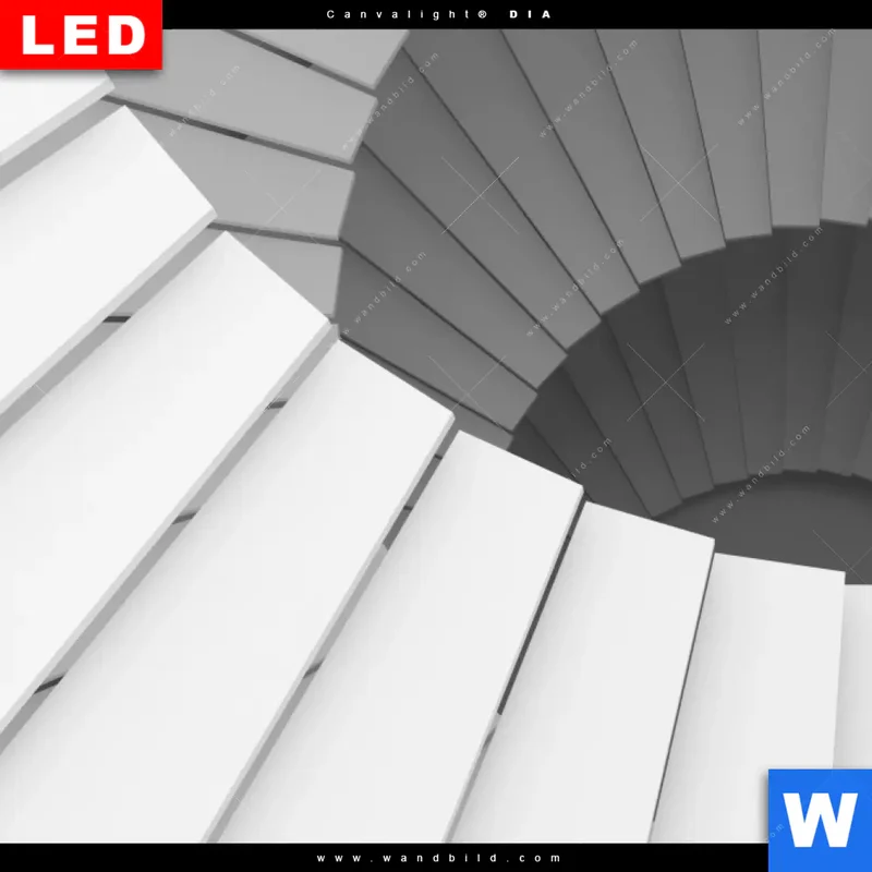 Wechselmotiv Acrylglas Canvalight® DIA | Spirale der Moderne | Querformat