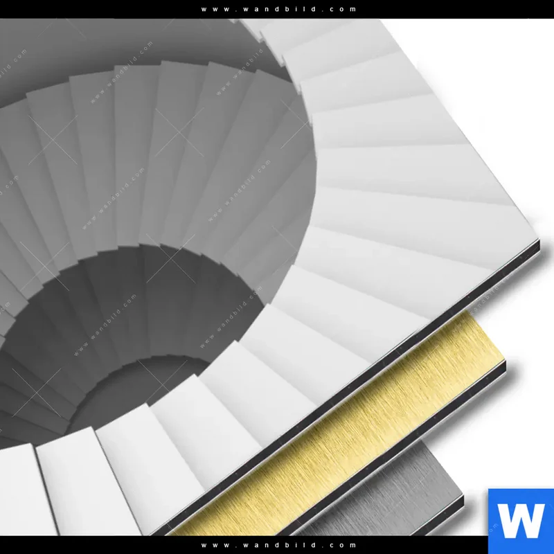 Aluminiumbild gebürstet | Spirale der Moderne | Querformat