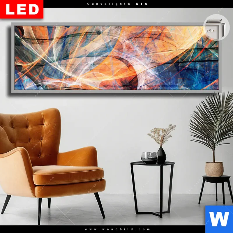 Leuchtbild Acrylglas Canvalight® DIA | Abstrakte Harmonie | Panorama