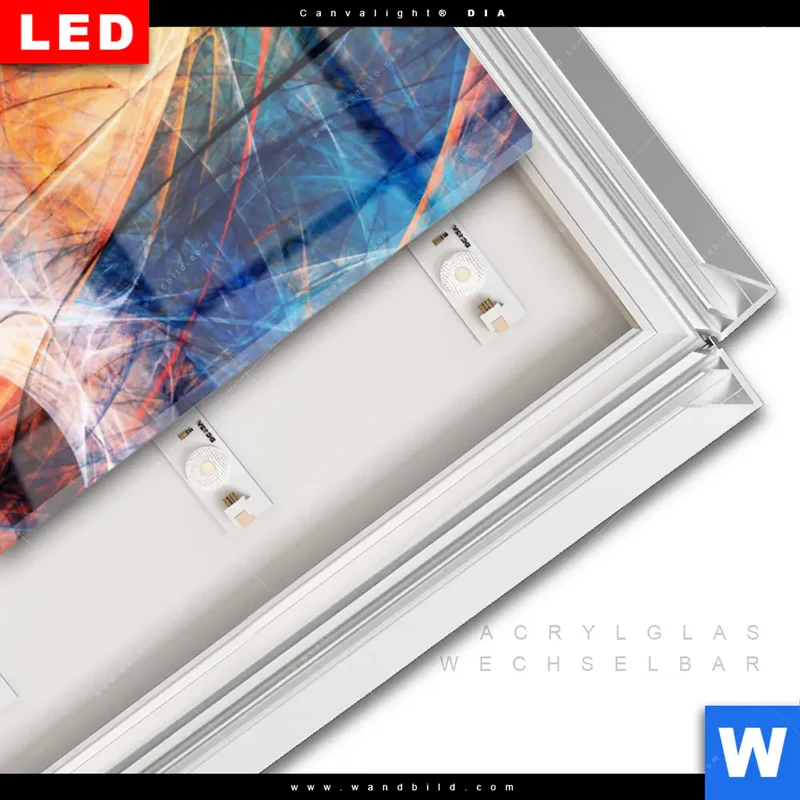 Leuchtbild Acrylglas Canvalight® DIA | Abstrakte Harmonie | Panorama