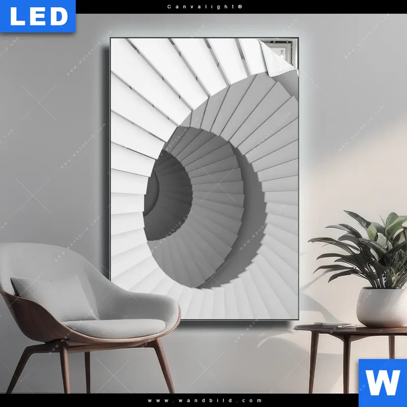 Canvalight® Leuchtbild | Spirale der Moderne | Hochformat
