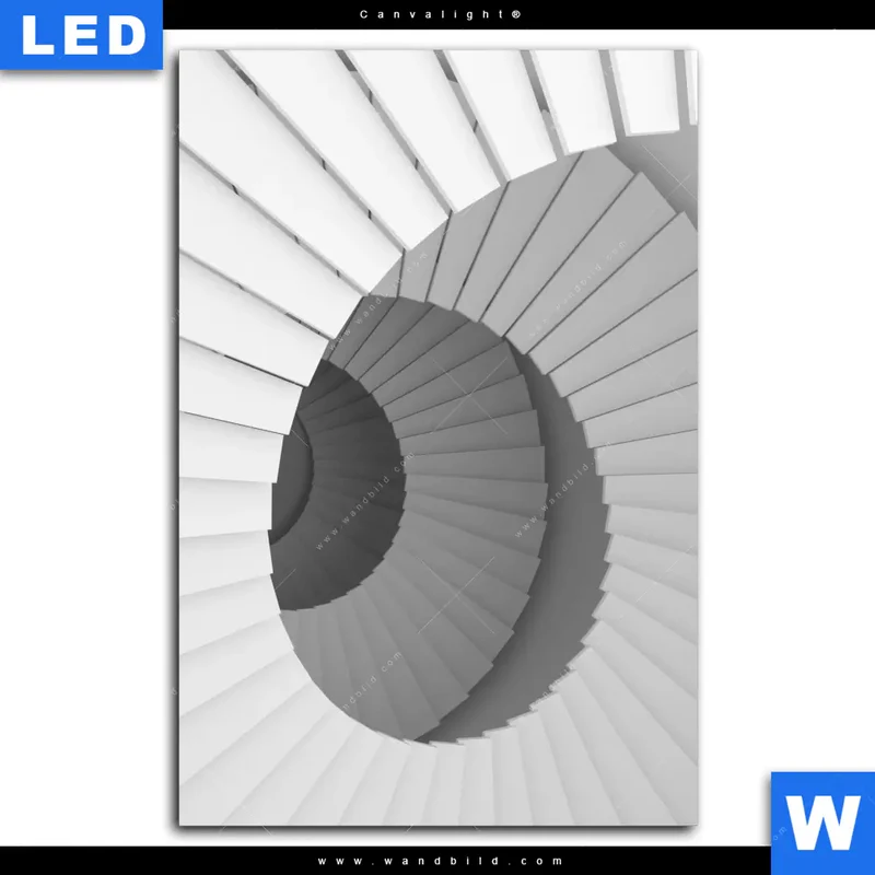 Canvalight® Leuchtbild | Spirale der Moderne | Hochformat
