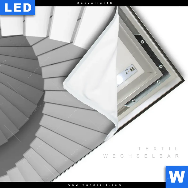 Canvalight® Leuchtbild | Spirale der Moderne | Hochformat