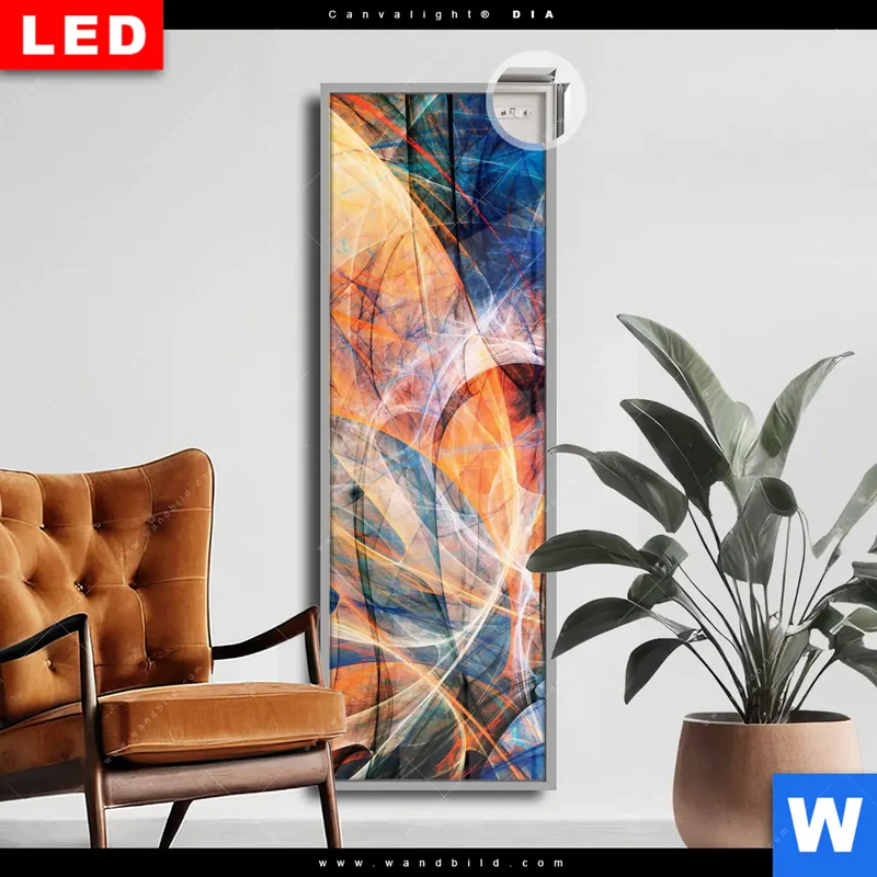 Leuchtbild Acrylglas Canvalight® DIA | Abstrakte Harmonie | Schmal