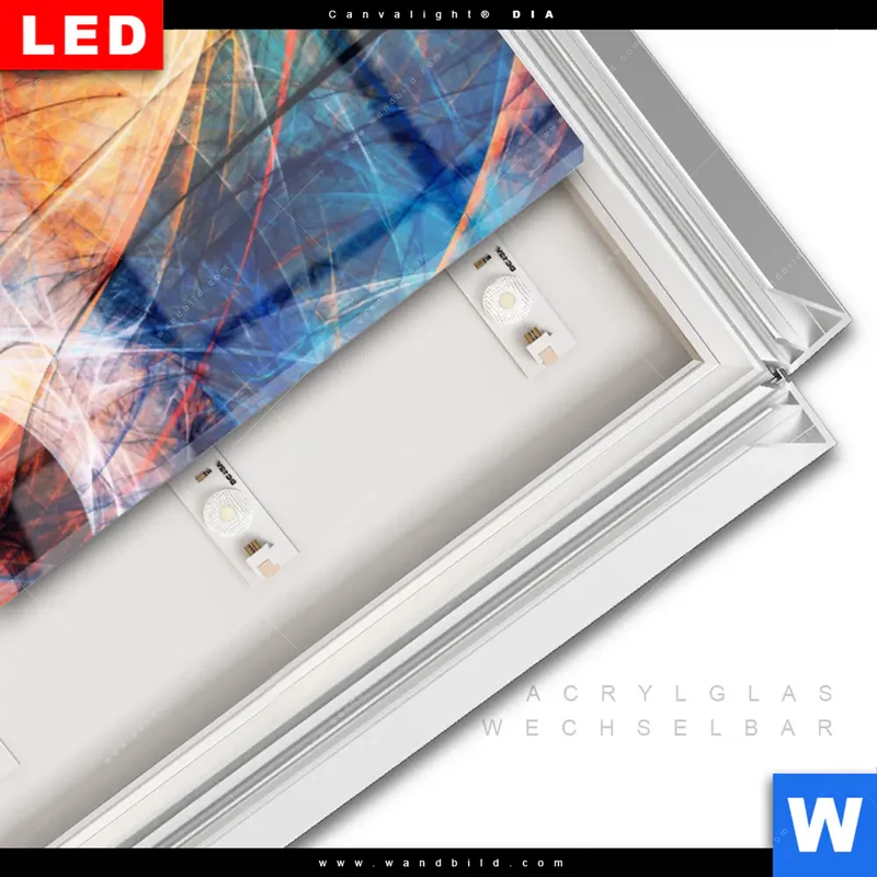 Leuchtbild Acrylglas Canvalight® DIA | Abstrakte Harmonie | Schmal