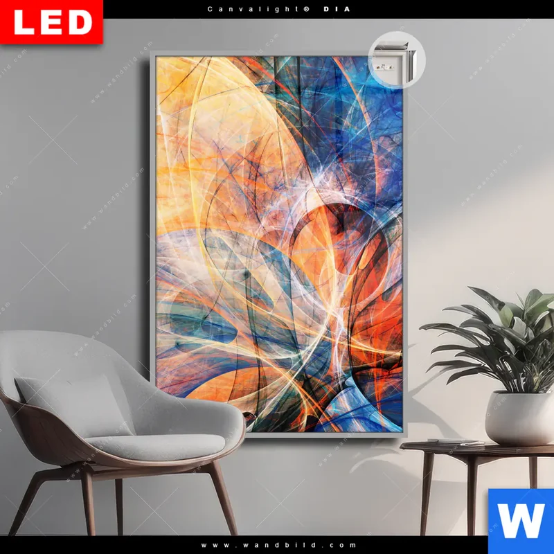 Leuchtbild Acrylglas Canvalight® DIA | Abstrakte Harmonie | Hochformat