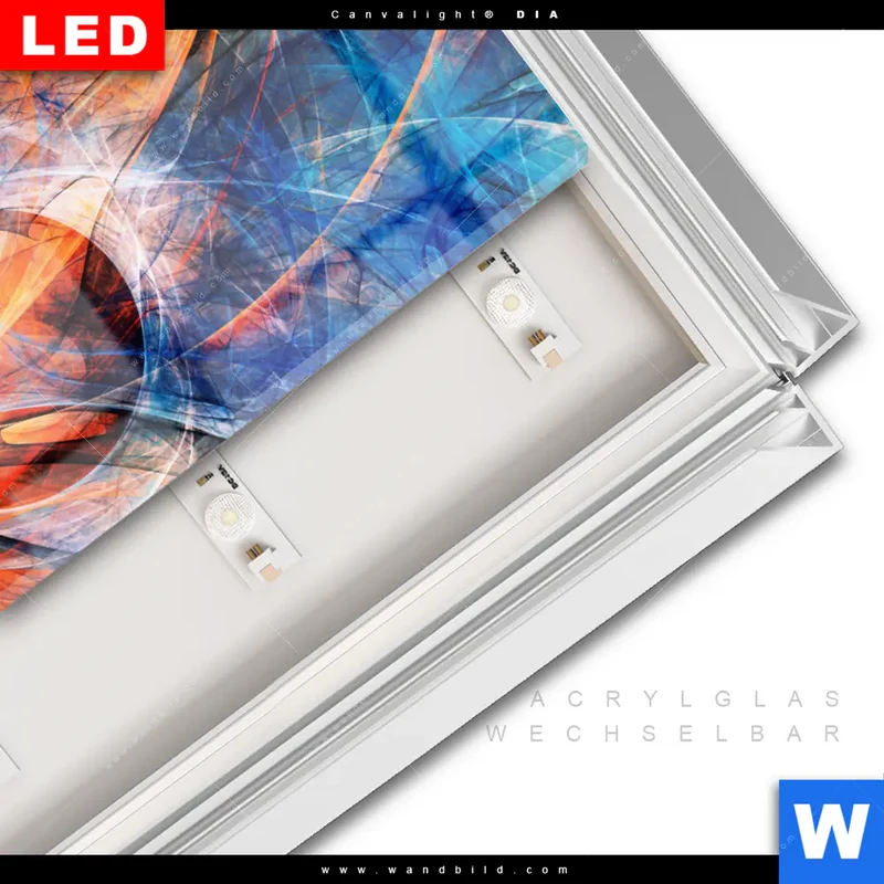 Leuchtbild Acrylglas Canvalight® DIA | Abstrakte Harmonie | Hochformat