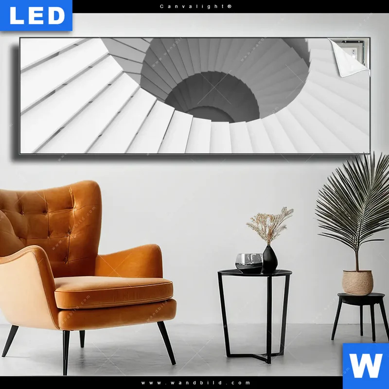 Canvalight® Leuchtbild | Spirale der Moderne | Panorama
