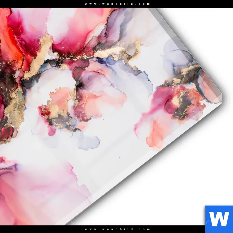 Acrylglasbild | Fluid Art - Blüten der Fantasie | Quadrat
