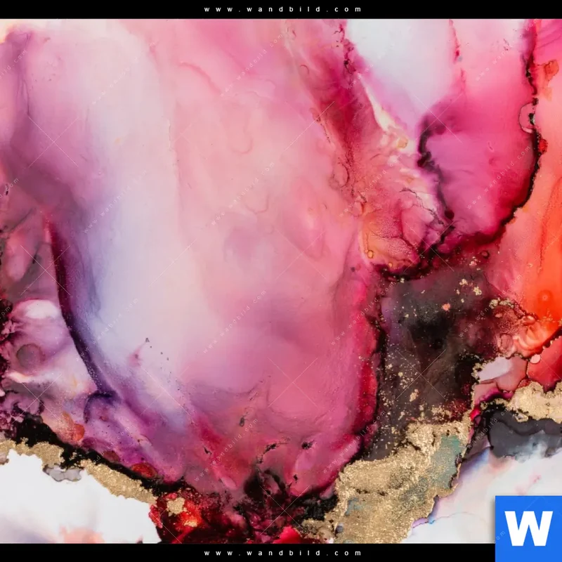 Acrylglasbild | Fluid Art - Blüten der Fantasie | Quadrat