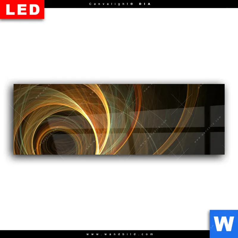 Wechselmotiv Acrylglas Canvalight® DIA | Lichtmalerei - Strudel der Energie | Panorama