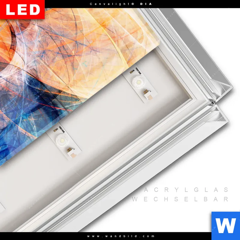 Leuchtbild Acrylglas Canvalight® DIA | Abstrakte Harmonie | Quadrat