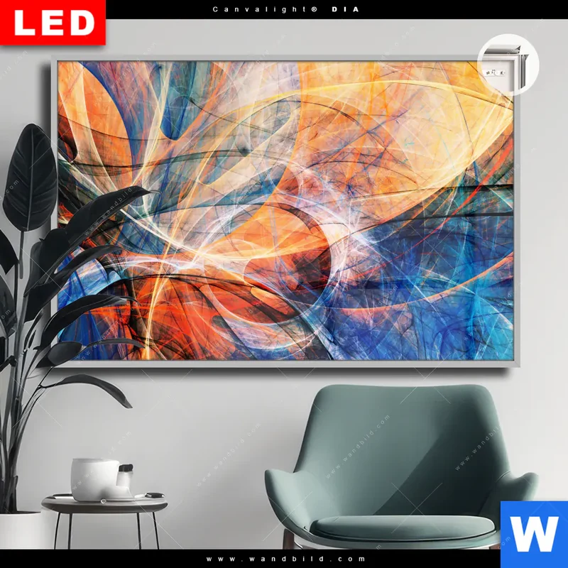 Leuchtbild Acrylglas Canvalight® DIA | Abstrakte Harmonie | Querformat
