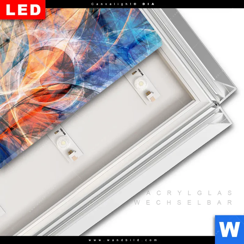Leuchtbild Acrylglas Canvalight® DIA | Abstrakte Harmonie | Querformat
