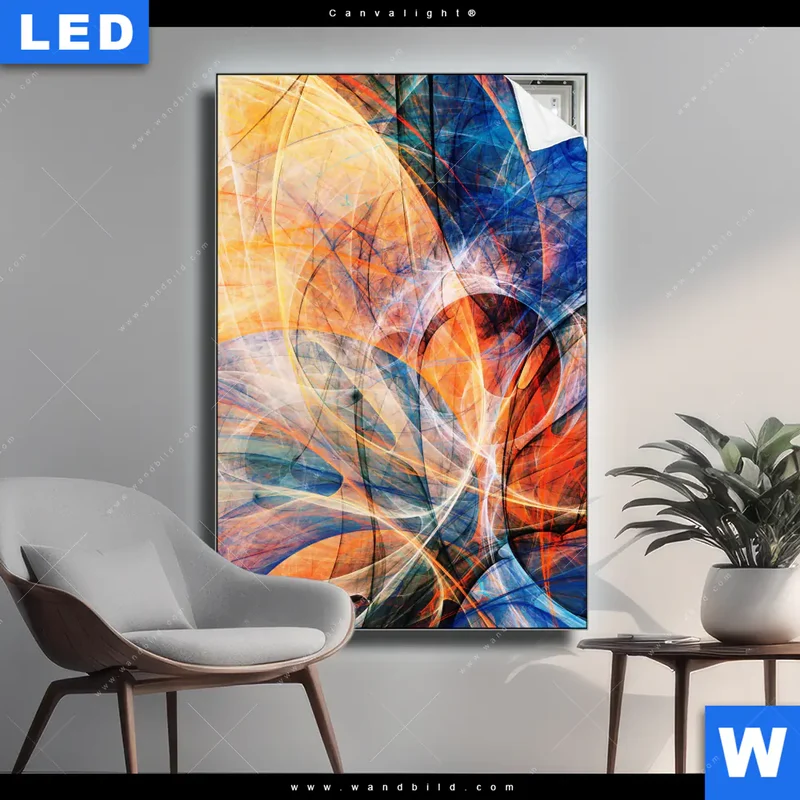 Canvalight® Leuchtbild | Abstrakte Harmonie | Hochformat