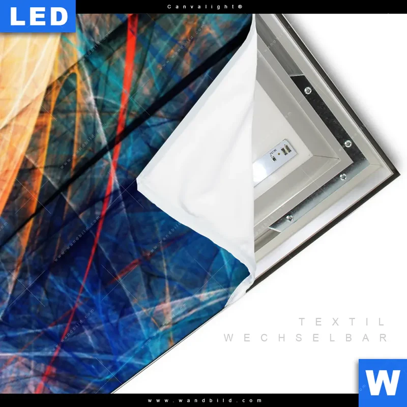 Canvalight® Leuchtbild | Abstrakte Harmonie | Schmal