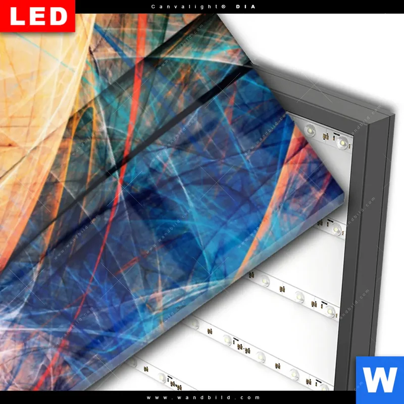 Wechselmotiv Acrylglas Canvalight® DIA | Abstrakte Harmonie | Panorama