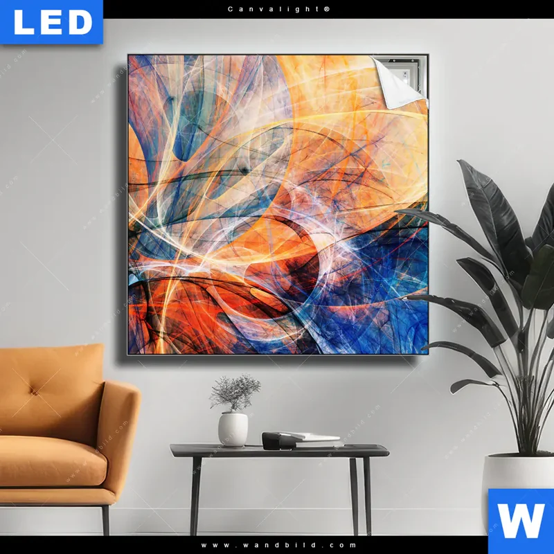 Canvalight® Leuchtbild | Abstrakte Harmonie | Quadrat