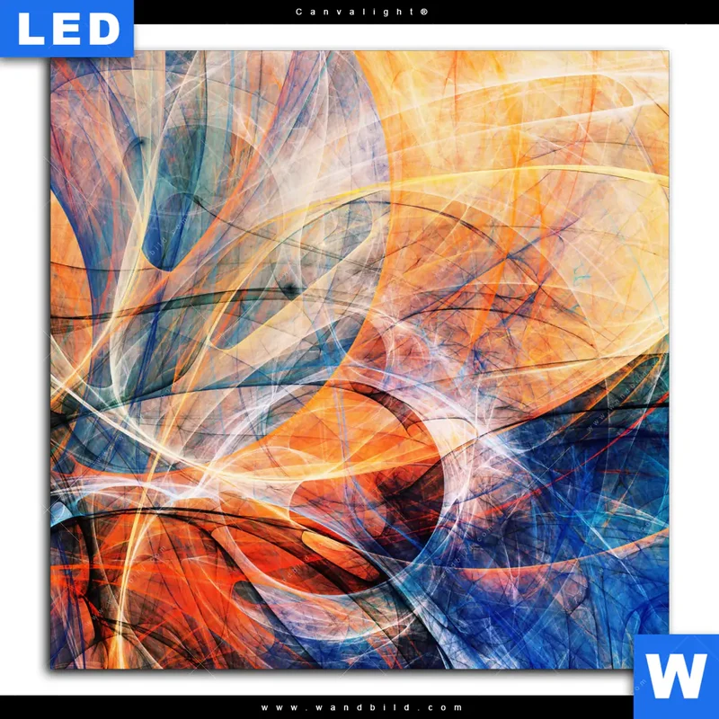 Canvalight® Leuchtbild | Abstrakte Harmonie | Quadrat