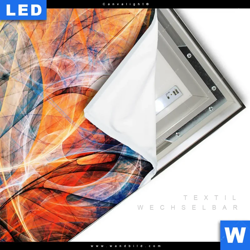 Canvalight® Leuchtbild | Abstrakte Harmonie | Quadrat