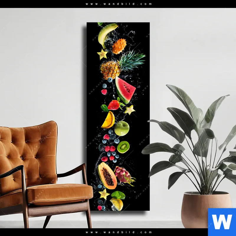 Leinwandbild | Fruchtige Explosion voller Frische | Schmal