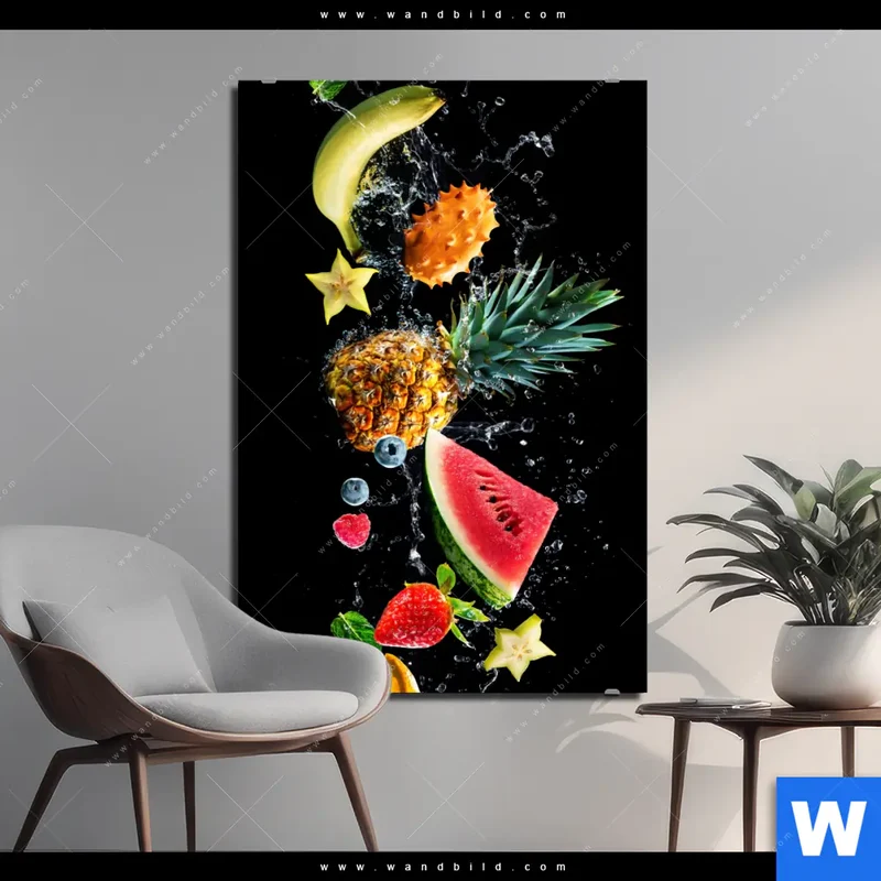 Alu-Dibond Bild | Fruchtige Explosion voller Frische | Hochformat