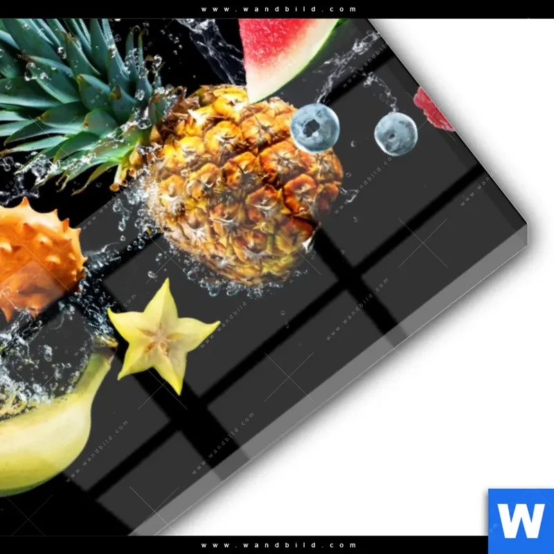 Acrylglasbild | Fruchtige Explosion voller Frische | Rund