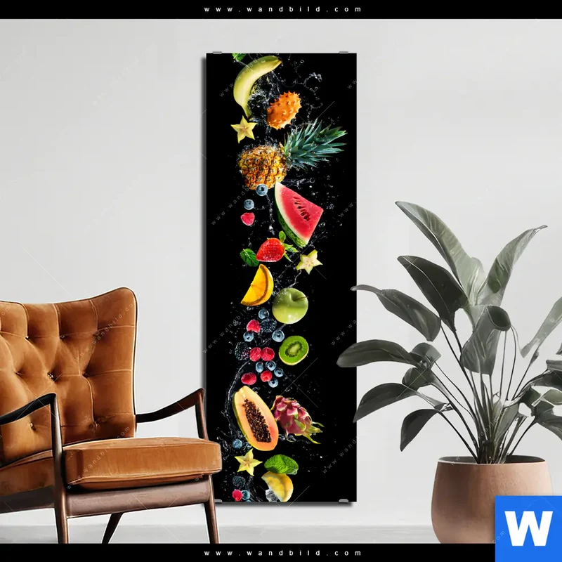 Alu-Dibond Bild | Fruchtige Explosion voller Frische | Schmal