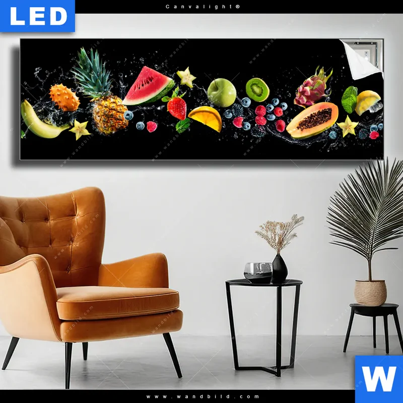 Canvalight® Leuchtbild | Fruchtige Explosion voller Frische | Panorama