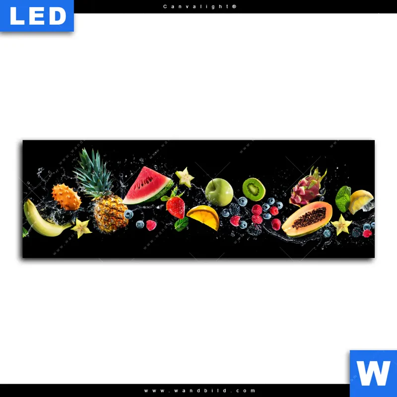 Canvalight® Leuchtbild | Fruchtige Explosion voller Frische | Panorama